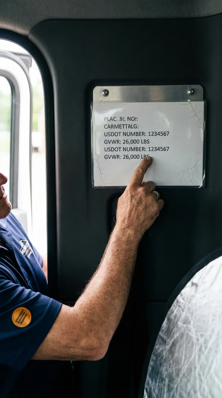 USDOT licensing placard verification in Millersburg